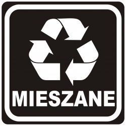 Naklejka NS029/20 Bis segregacja odpadów szara MIESZANE